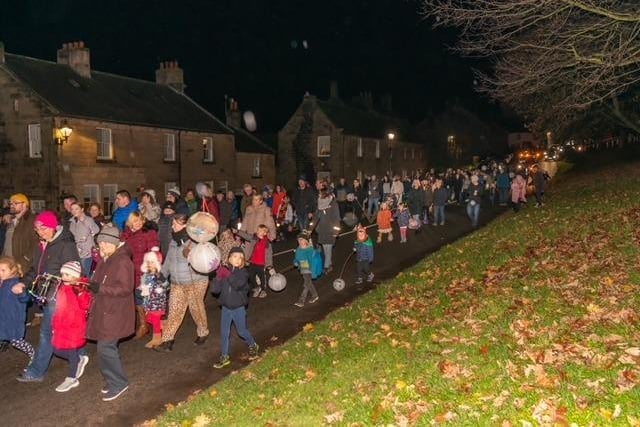 The light event marks the start of the festive season in the town.