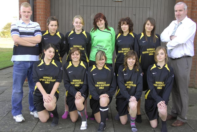 Coquet High School girls football team in 2008.
