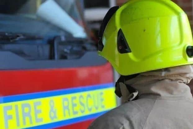 Fire crews from Amble have been deployed to tackle a 200 metre fire on nearby sand dunes.