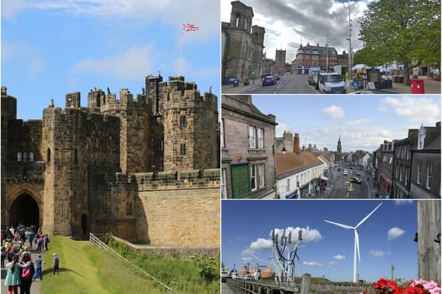 Towns in Northumberland.