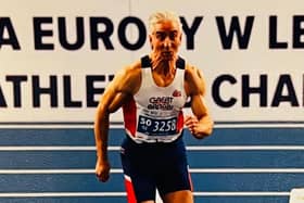 Trevor Hodgson won gold at the European Masters Indoor Championships. Picture: Morpeth Harriers
