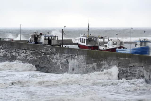 Stormy seas at Seahouses harbour. File image.
