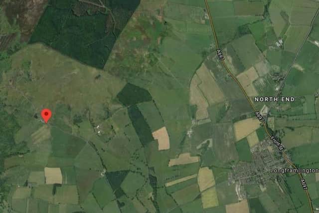 The location of the new home at Hope Farm, west of Longframlington. Picture c/o Google.