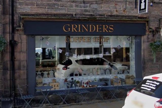 Grinders Coffee Shop in Wooler has a 4.9 rating.