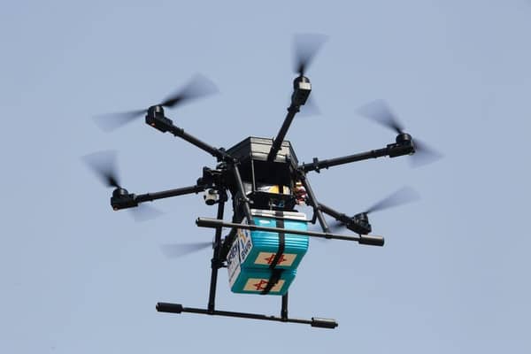 Drone are already widely used across the world to transport medicines.