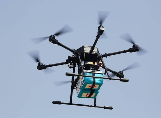 Drone are already widely used across the world to transport medicines.
