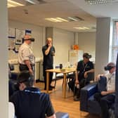 The VR headsets replicate the visual conditions patients with different stages of frailty and dementia can experience.