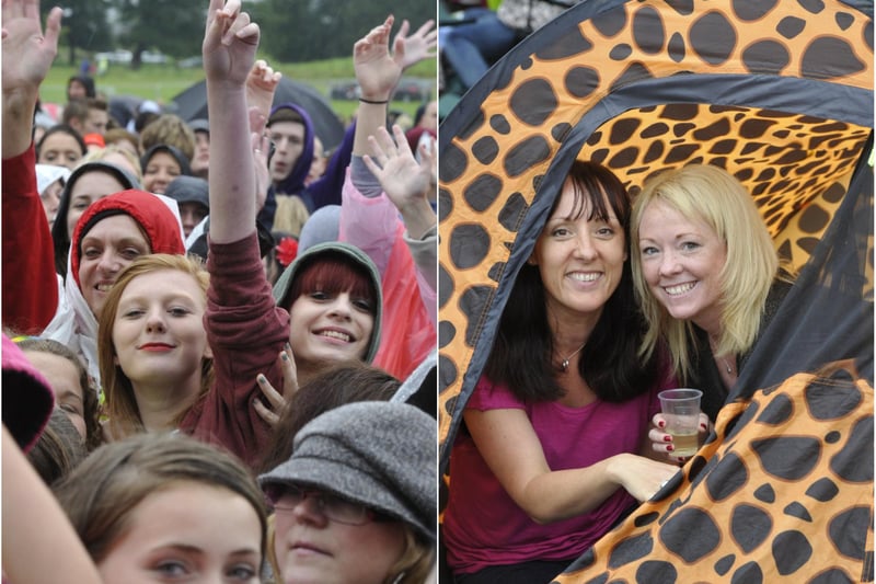 Happy campers at the Jessie J performance in the Pastures beneath Alnwick Castle on Saturday, August 25, 2012.