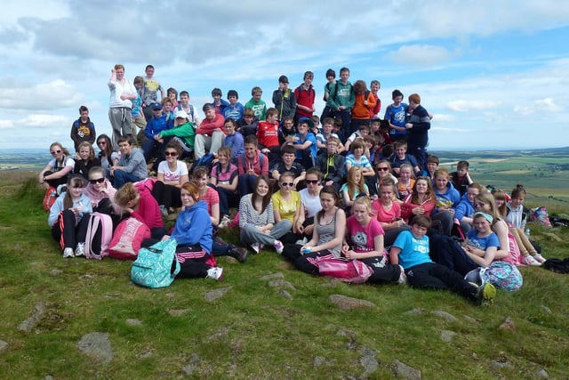 Berwick Middle School pupils on a trip to the Cheviots in 2012.