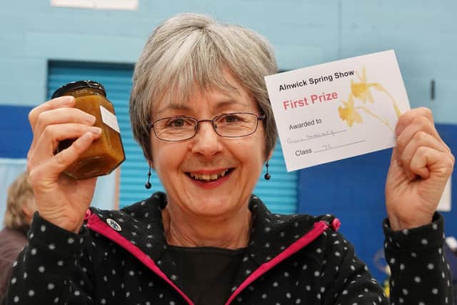 Gill Starkey from Alnwick Spring Show. Here she is pictured with her winning mango chutney back in 2019.