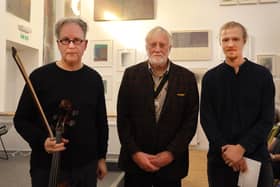 From left, Anton Lukoszevieze, Coun Mike Greener and Eden Lonsdale. Picture by Huw Davies.