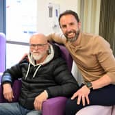 Sir Bobby Robson Centre patient Ken Preston, from Blyth, met England manager Gareth Southgate. (Photo by Barry Pells)