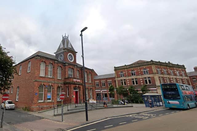 Blyth Library in the town centre, a building constructed in 1882.