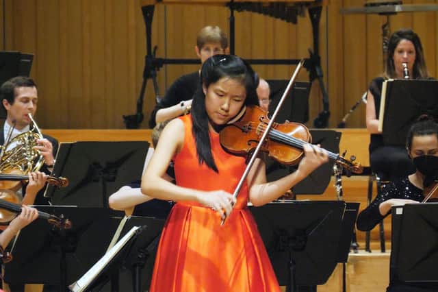 Leia Zhu pictured performing at Sage Gateshead with the Royal Northern Sinfonia on January 1.