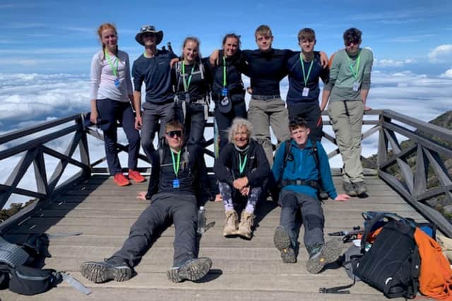 Mountain climbing picture taken during the Sixth Form expedition to Borneo last year.
