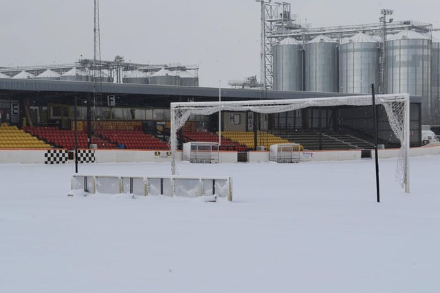 Not much chance of action at Shielfield Park, home of Berwick Rangers.