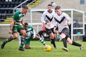 Action from the game between Ashington and West Allotment Celtic on Saturday. Picture by Ian Brodie.