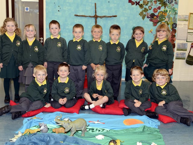 Warkworth First School's new reception class pupils.