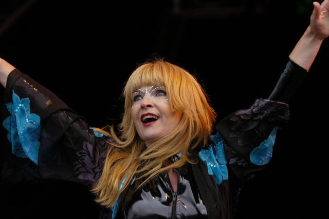 Toyah Willcox takes the applause from the Alnwick audience.