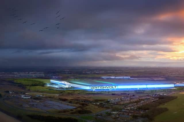 A CGI of the proposed gigaplant on the former Blyth Power Station site.