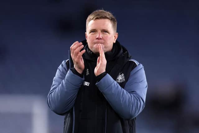Eddie Howe has refused to discuss Newcastle United's potential title hopes (Photo by Nathan Stirk/Getty Images)