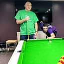Marc (right) and Colin (left) successfully broke the previous world record with their pool marathon. (Photo by Marc Murray)
