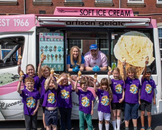 Pupils at Rockcliffe First School in Whitley Bay were the first to try the flavour. (Photo by Children's Cancer North)