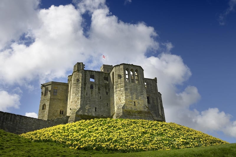 Warkworth Castle is a ruined medieval castle towering above the village of Warkworth. The village and castle occupy a loop of the River Coquet. The grounds of the castle and shop are currently open but interior spaces will open on Monday, May 17, in line with government guidelines. Tickets must be booked in advance at https://www.english-heritage.org.uk/visit/places/warkworth-castle-and-hermitage/