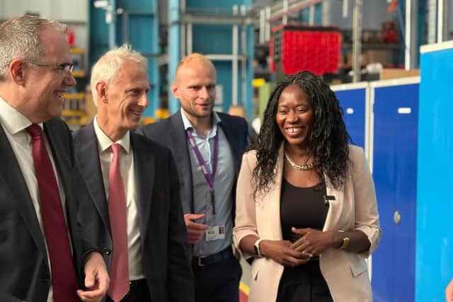 Energy secretary Miatta Fahnbulleh visits Siemens Energy’s Shields Road facility in Byker, Newcastle. Photo: LDRS.