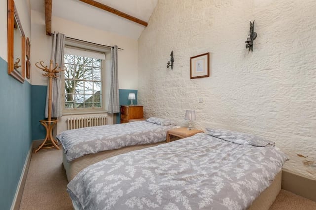 The larger ground floor bedroom. Both offer sea views.