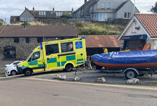 An ambulance at Crater lifeboat station. Picture: RNLI/Andy Cowan