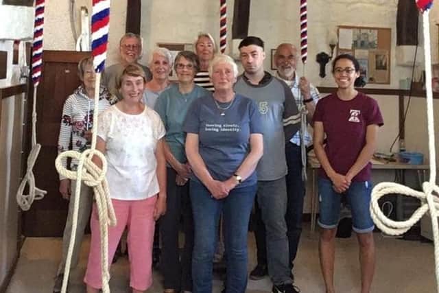 The Berwick Town Hall band of bell-ringers, pictured here on a happier occasion, will ring for the Queen’s funeral next week. Isabella Seale, seen on the right, tolled the tenor bell to mark the Queen’s 96 years.