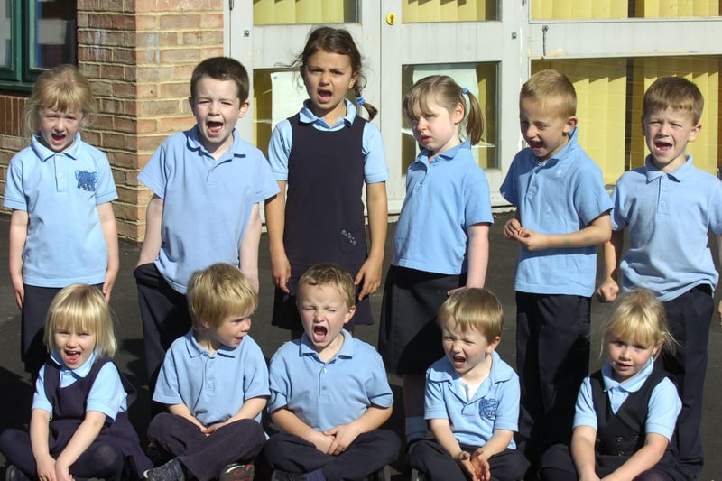 New starters at Tritlington First School, in September 2007.