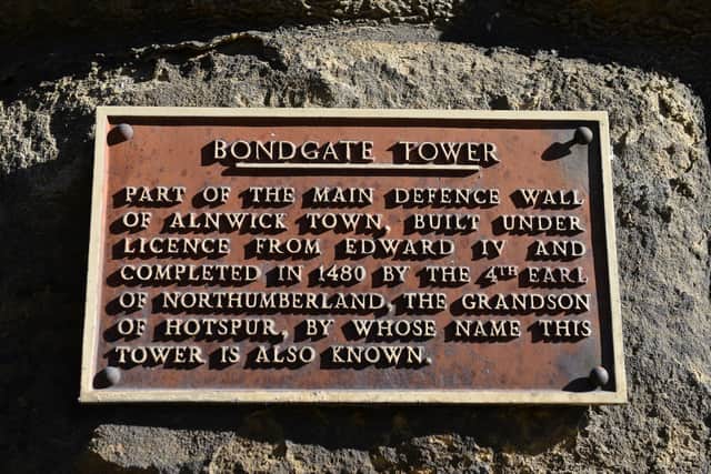 Bondgate Tower, Alnwick, dates back to the 15th century.