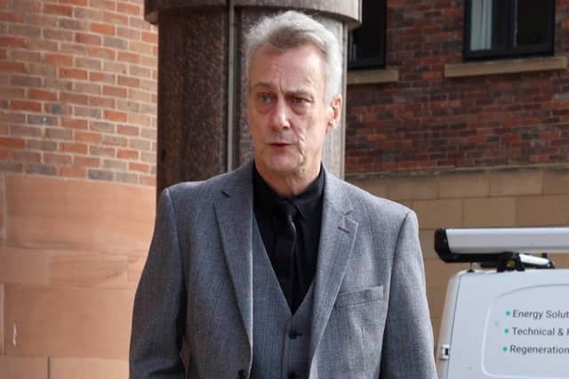 Actor Stephen Tompkinson, 57, outside Newcastle Crown Court.
