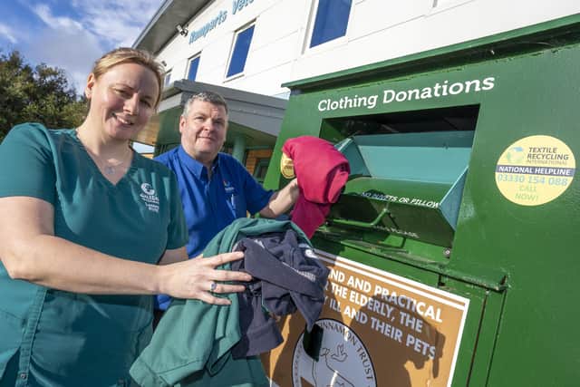 The clothes bank has got off to a good start, with staff and clients making use of the facility.