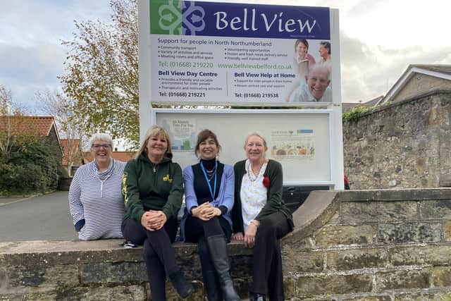 Gill Scott (Bell View cook), Gail Cowan (Bedmax accounts administrator), Juliet Short (Bell View services manager) and Janie Stephenson (Bell View social activities coordinator).