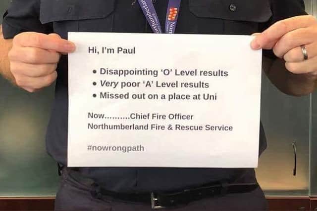 Paul Hedley's inspirational message to teenagers who received their GCSE results today.