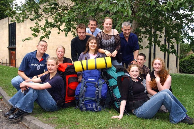 The Duchess's High School group who were off to Bolivia, pictured in July 2003.