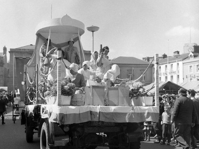 The parade travelled through Mansfield Marketplace