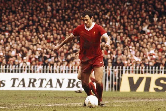Ray Kennedy in action for Liverpool. (Photo by Tony Duffy/Allsport/Getty Images)