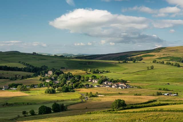The village of Elsdon in the Coquet Valley.