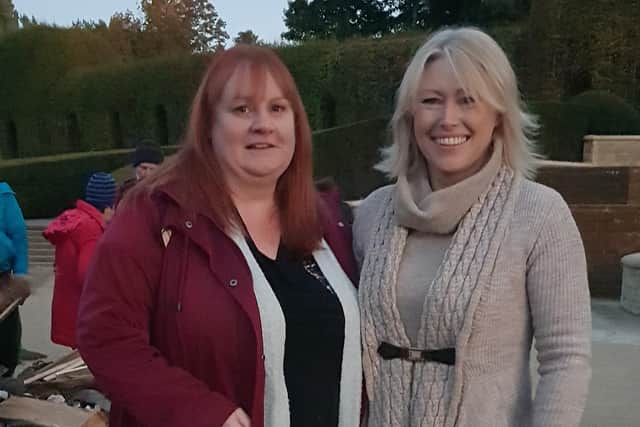 Claire Wilce and Karen Power participated in a ‘Fire Walk’ at The Alnwick Garden.