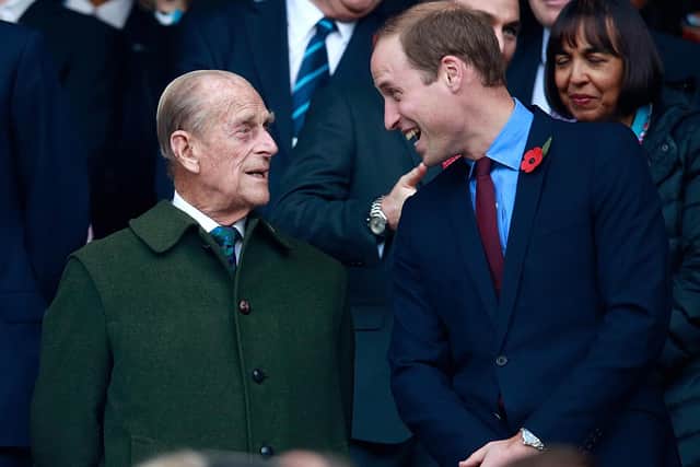 Prince Philip and Prince William, pictured in 2015. William has paid tribute following his grandfather's death. Picture: Phil Walter/Getty Images.
