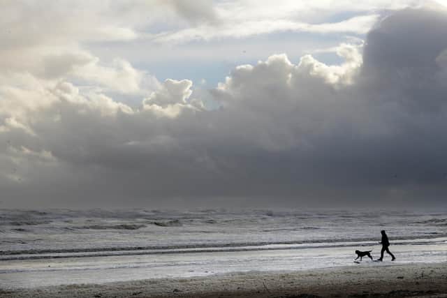 A lone walker on Alnmouth beach. Picture by Jane Coltman