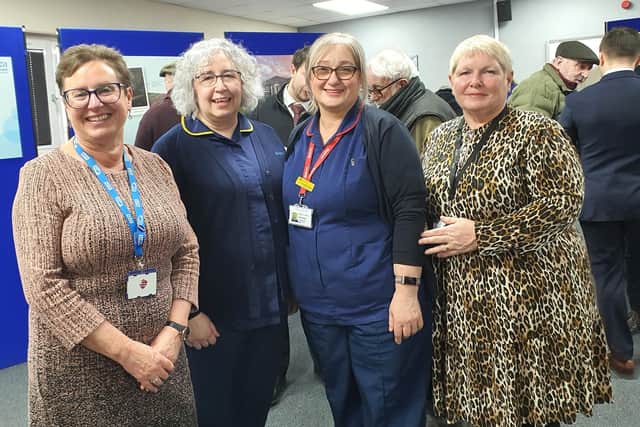 Alyson Raine, deputy director, special projects, Ania Swann, senior infection and prevent control nurse, Annaluisa Wood, modern matron, Berwick Infirmary, Wendy McDonaugh,  theatre manager. Picture by Margaret Shaw.