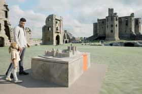 A visualisation of a new model of Warkworth Castle in its medieval heyday. Image: Wignall & Moore