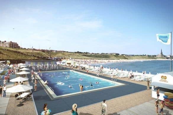 A CGI of what a refurbished and modern Tynemouth Outdoor Pool could look like. 