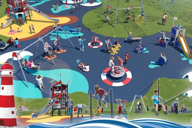 An artist impression of the proposed play area design.