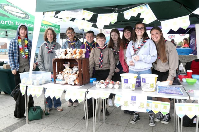 Local scouts hosted a stall.